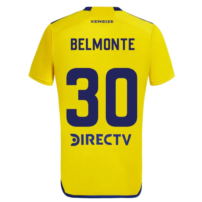 Danxen Men Tomás Belmonte #30 Yellow Blue Away Jersey 2024/25 T-Shirt