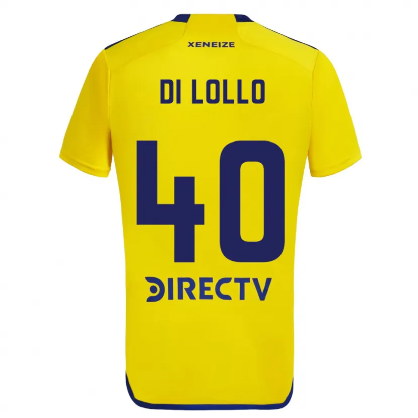 Danxen Men Lautaro Di Lollo #40 Yellow Blue Away Jersey 2024/25 T-Shirt