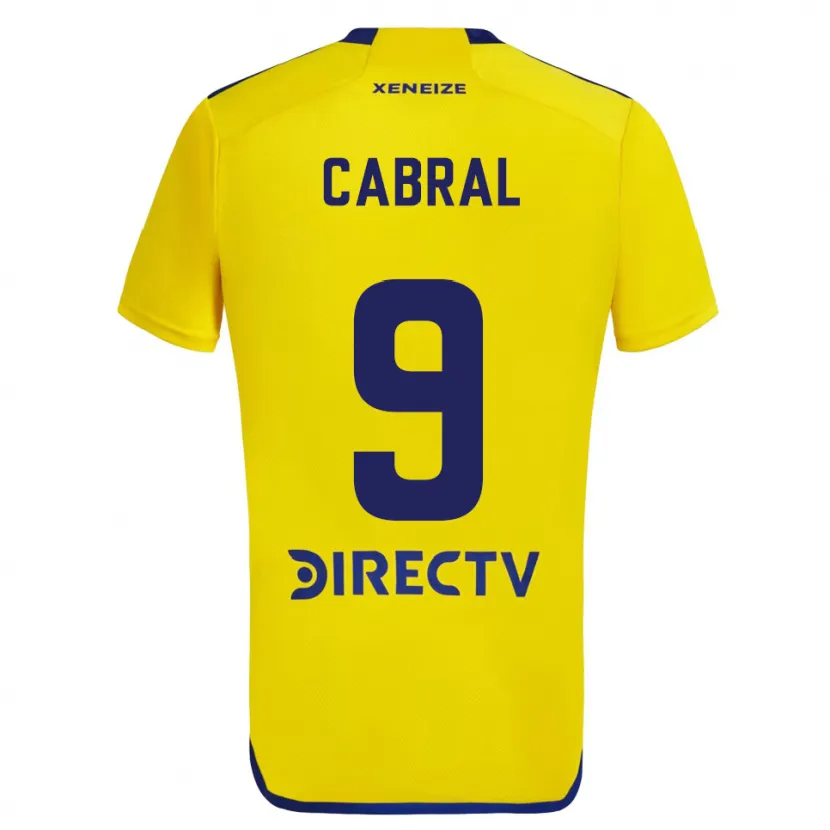 Danxen Men Bruno Cabral #9 Yellow Blue Away Jersey 2024/25 T-Shirt