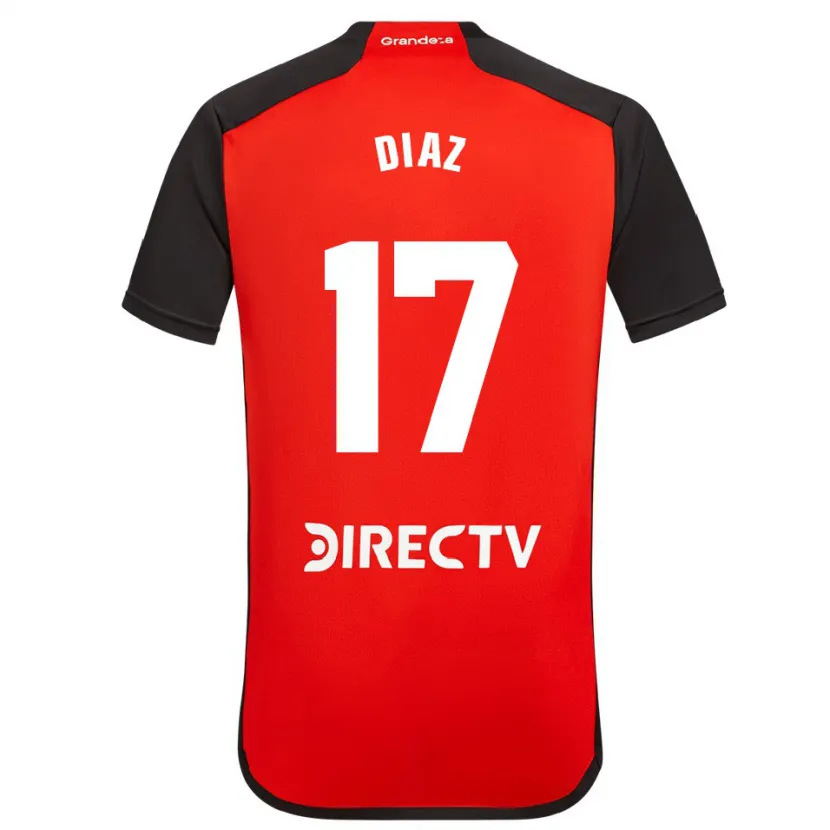 Danxen Men Paulo Díaz #17 Red Black White Away Jersey 2024/25 T-Shirt