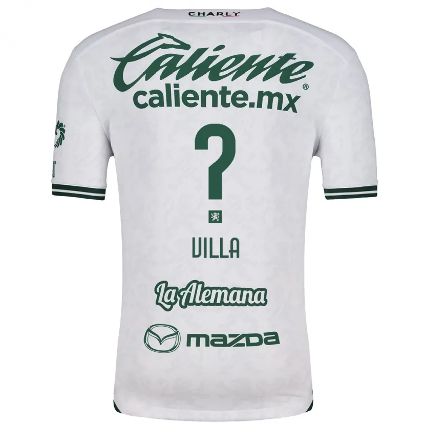 Danxen Men Óscar Villa #0 White Green Away Jersey 2024/25 T-Shirt