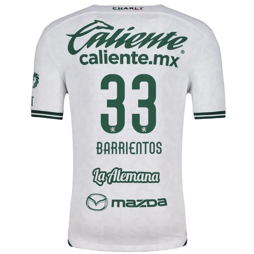 Danxen Men Yashira Barrientos #33 White Green Away Jersey 2024/25 T-Shirt