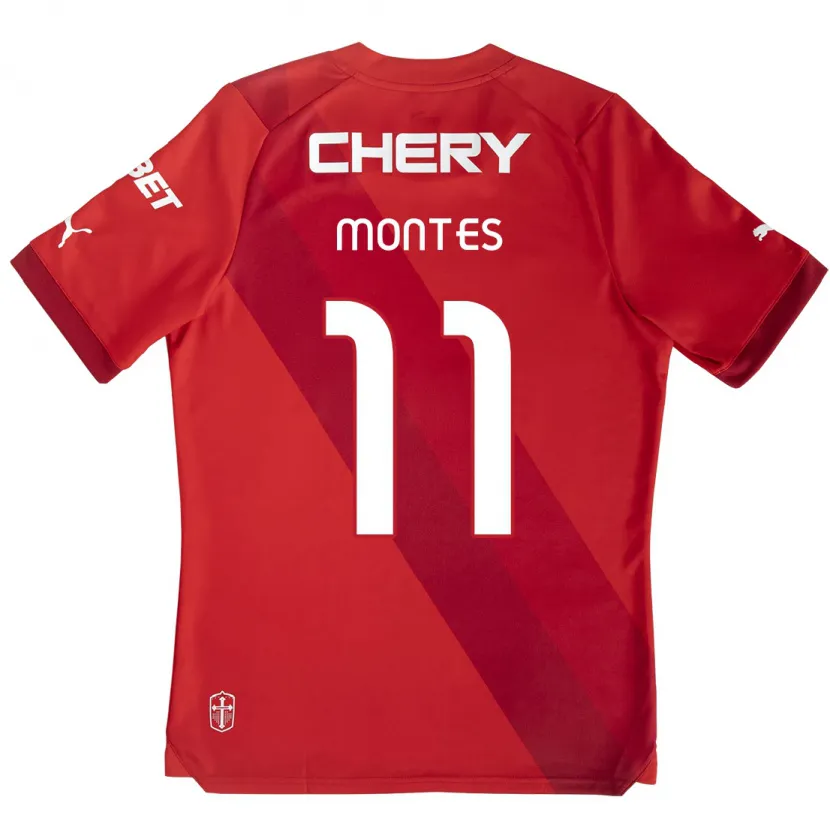 Danxen Men Clemente Montes #11 Red White Away Jersey 2024/25 T-Shirt