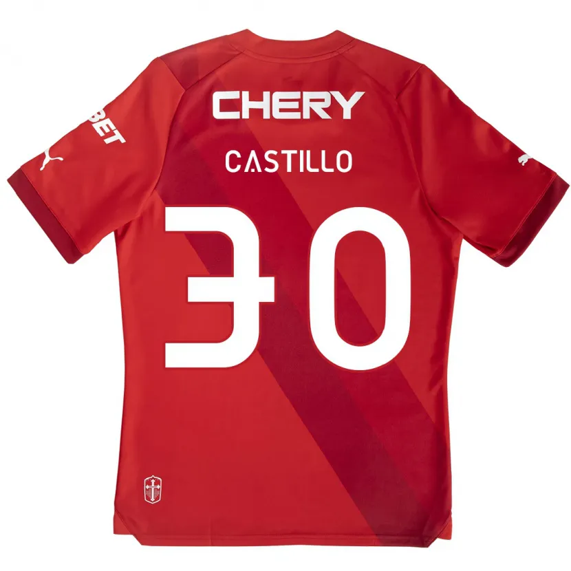 Danxen Men Nicolás Castillo #30 Red White Away Jersey 2024/25 T-Shirt