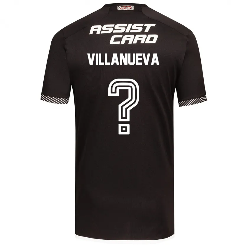 Danxen Men Eduardo Villanueva #0 Black White Away Jersey 2024/25 T-Shirt