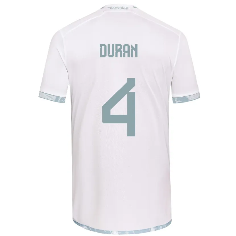 Danxen Men Ignacia Durán #4 White Grey Away Jersey 2024/25 T-Shirt