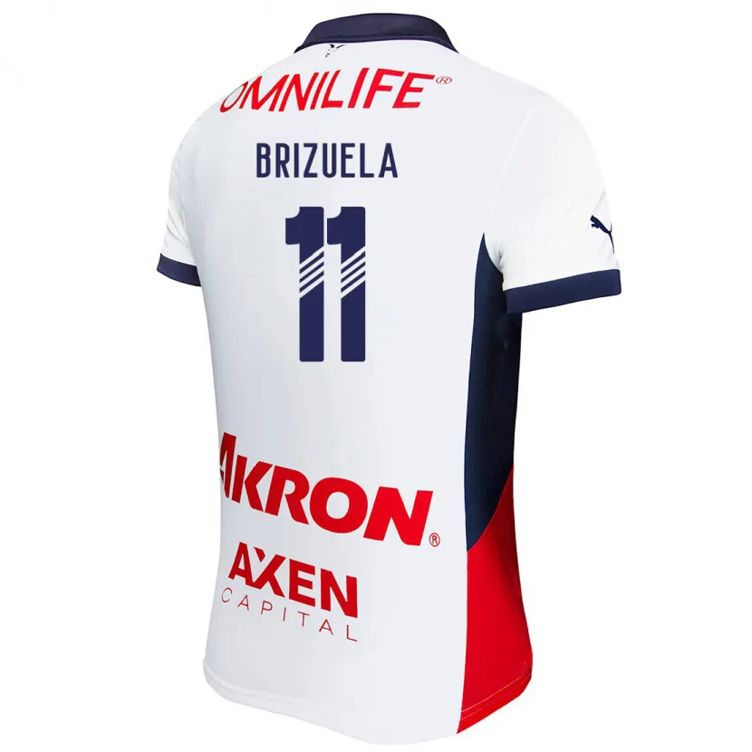 Danxen Men Isaác Brizuela #11 White Red Blue Away Jersey 2024/25 T-Shirt