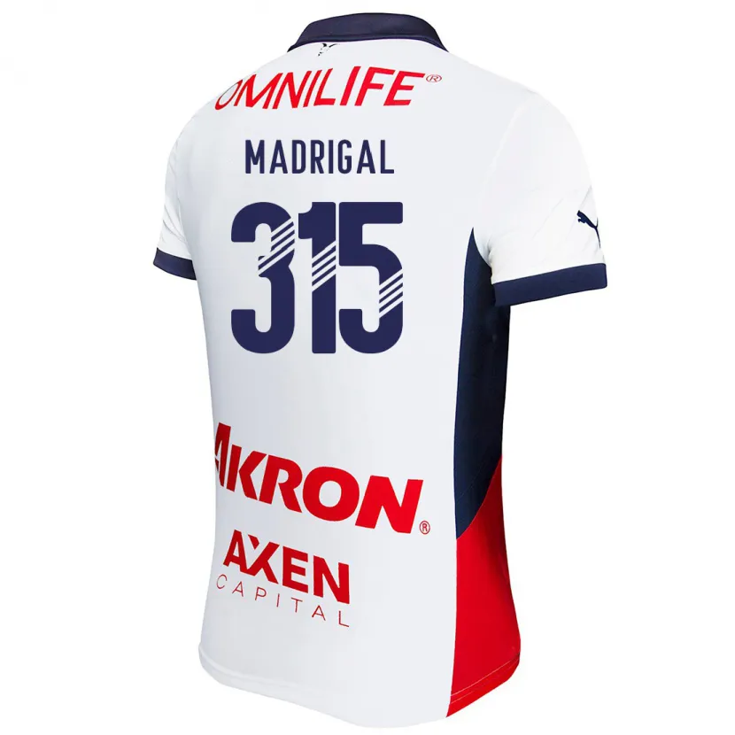 Danxen Men David Madrigal #315 White Red Blue Away Jersey 2024/25 T-Shirt