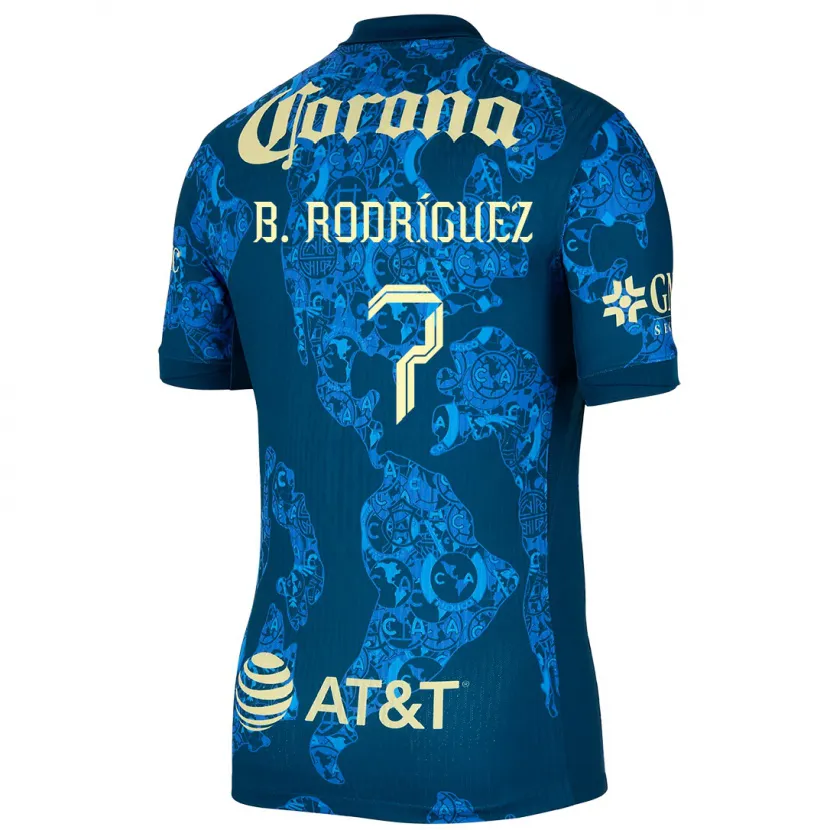 Danxen Men Brian Rodríguez #7 Blue Yellow Away Jersey 2024/25 T-Shirt