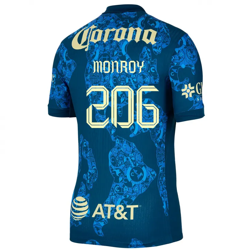 Danxen Men Diego Monroy #206 Blue Yellow Away Jersey 2024/25 T-Shirt