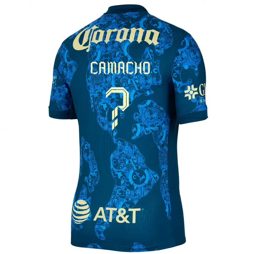 Danxen Men Jorge Camacho #0 Blue Yellow Away Jersey 2024/25 T-Shirt