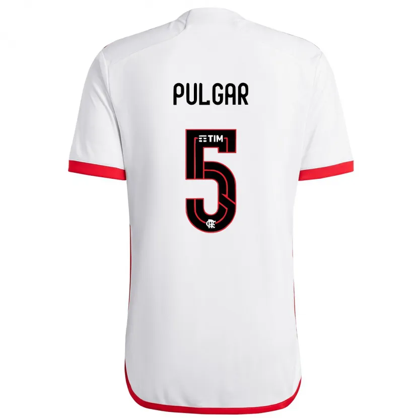 Danxen Men Erick Pulgar #5 White Red Away Jersey 2024/25 T-Shirt