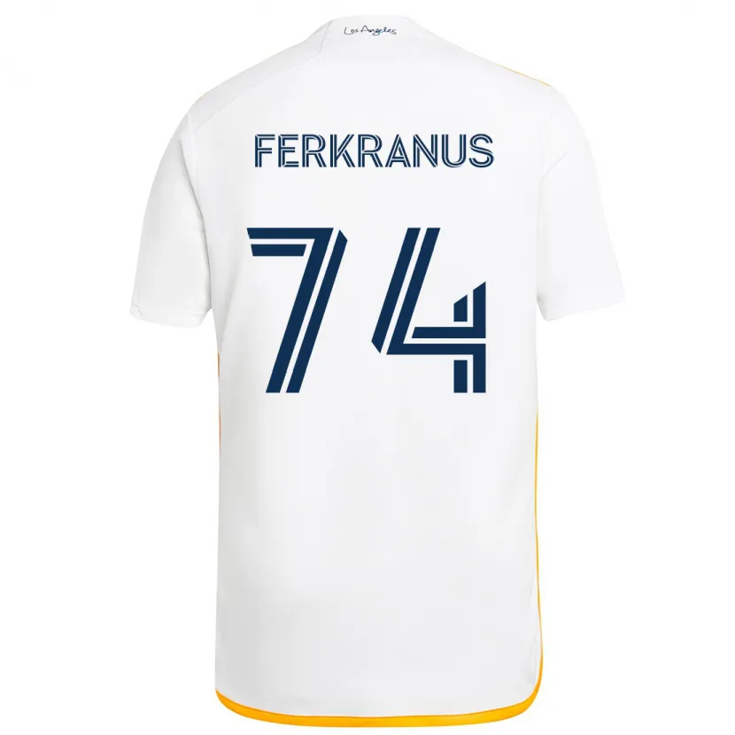 Danxen Women Marcus Ferkranus #74 White Yellow Home Jersey 2024/25 T-Shirt