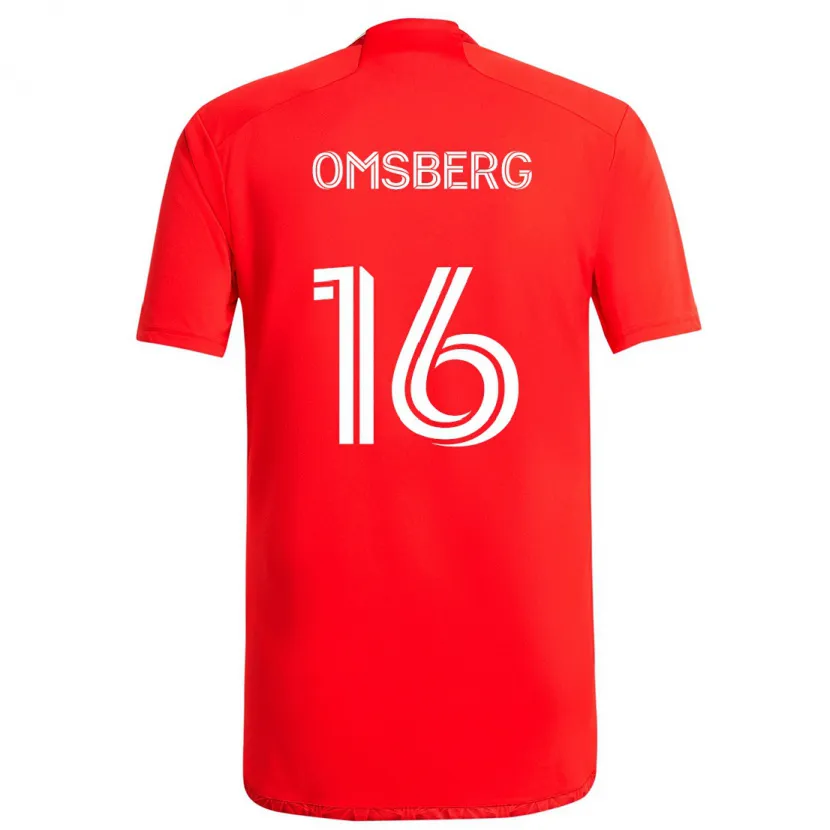 Danxen Women Wyatt Omsberg #16 Red White Home Jersey 2024/25 T-Shirt