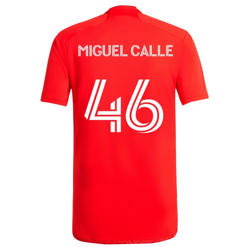 Danxen Women Juan Miguel Calle #46 Red White Home Jersey 2024/25 T-Shirt