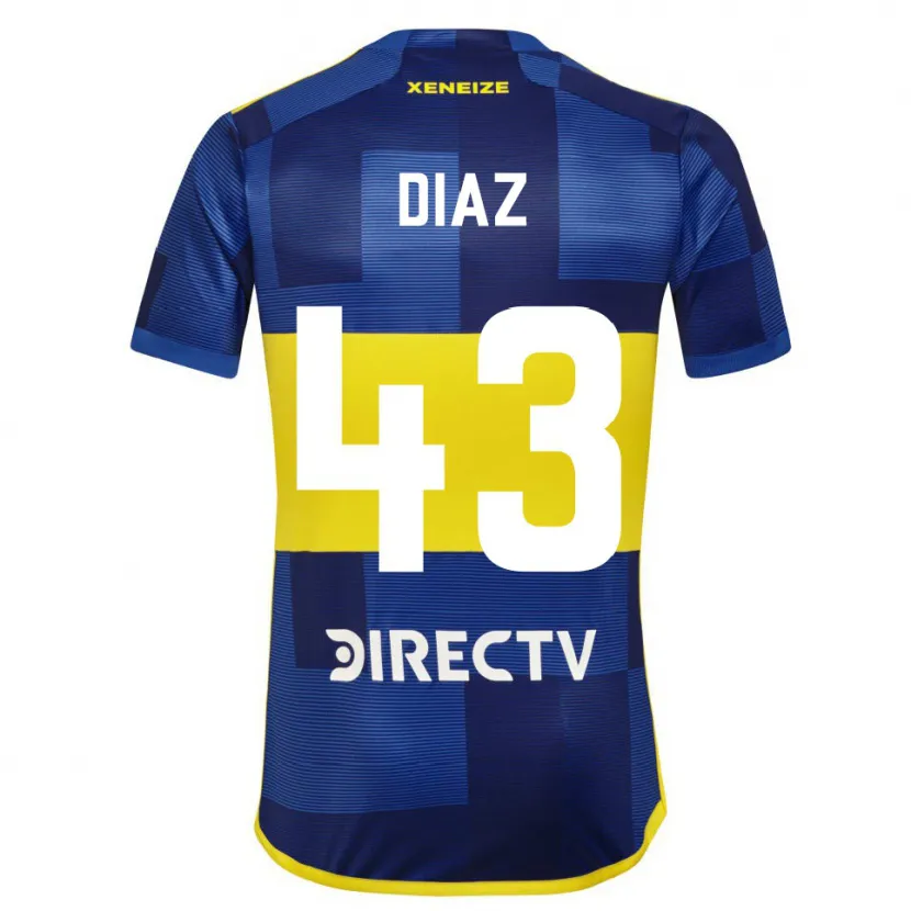 Danxen Women Tomás Díaz #43 Blue Yellow Home Jersey 2024/25 T-Shirt