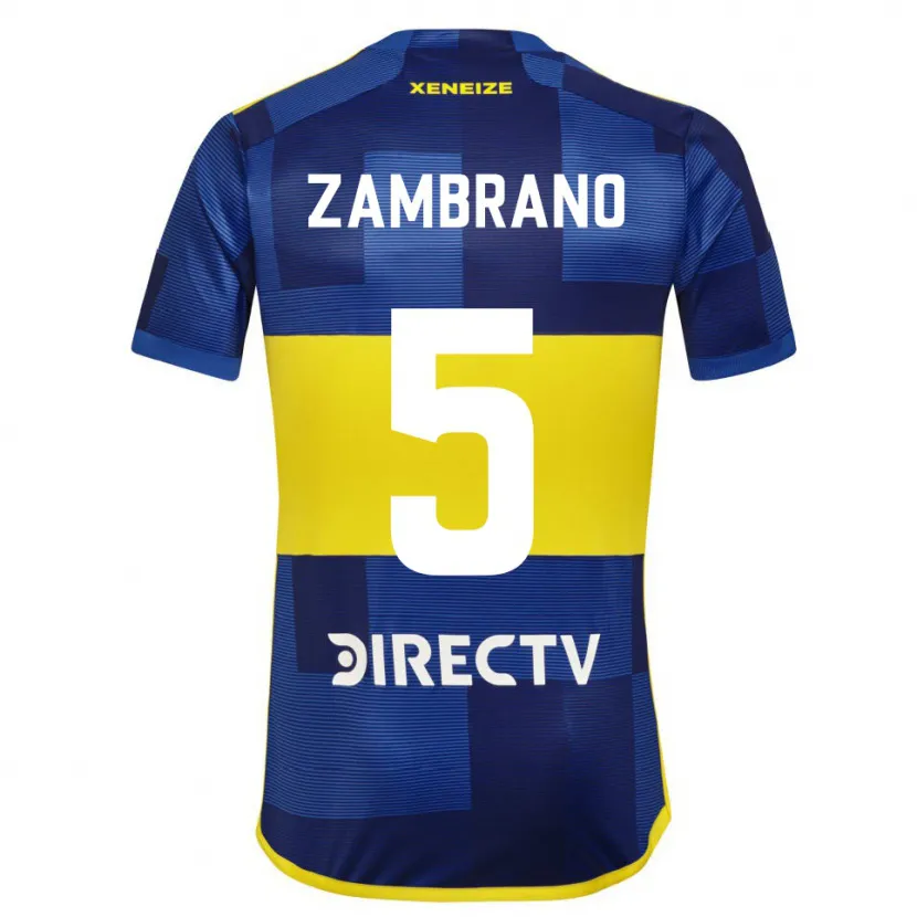 Danxen Women Carlos Zambrano #5 Blue Yellow Home Jersey 2024/25 T-Shirt