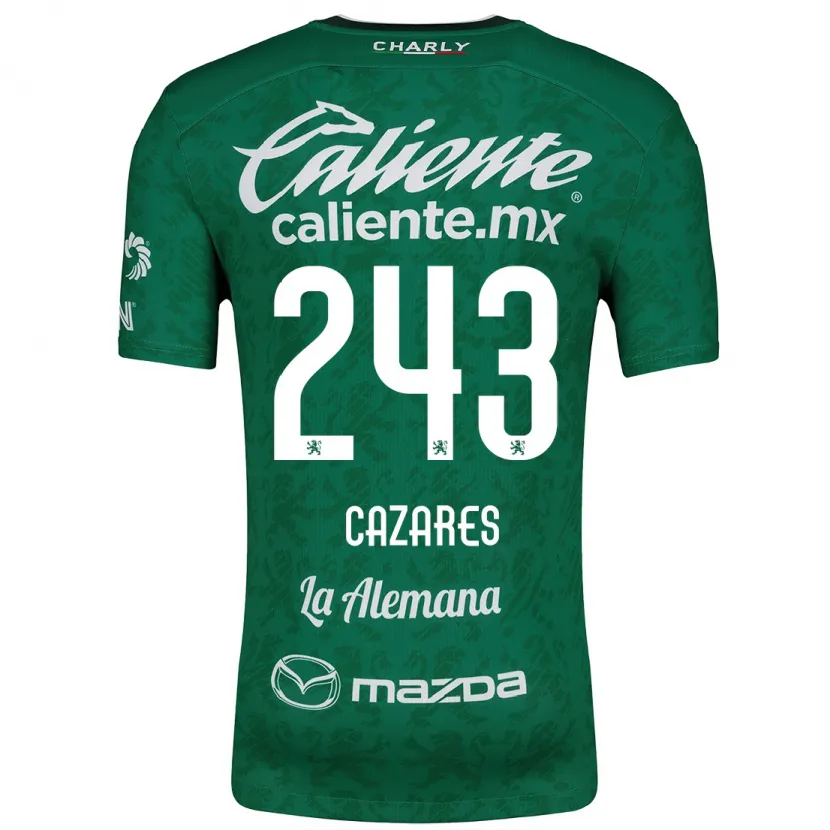 Danxen Women Juan Cázares #243 Green White Home Jersey 2024/25 T-Shirt