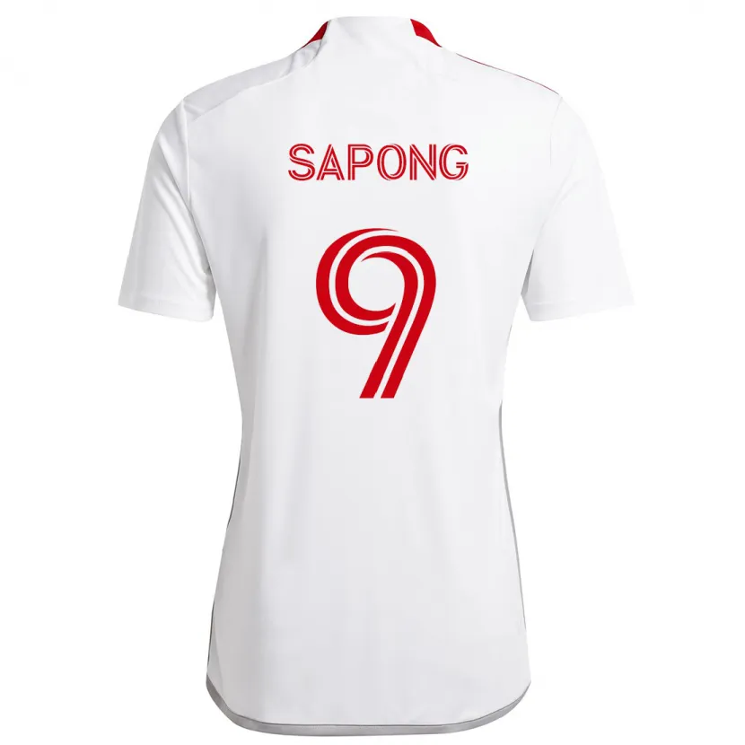 Danxen Women C.j. Sapong #9 White Red Away Jersey 2024/25 T-Shirt