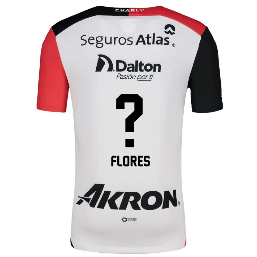 Danxen Women Luis Flores #0 White Red Black Away Jersey 2024/25 T-Shirt