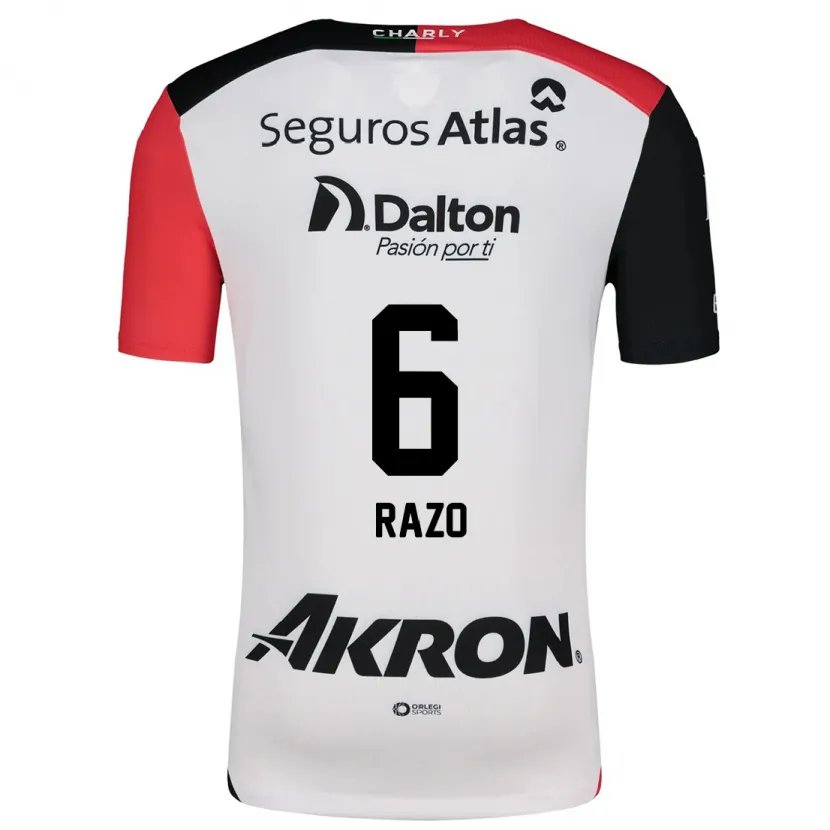 Danxen Women Valeria Razo #6 White Red Black Away Jersey 2024/25 T-Shirt