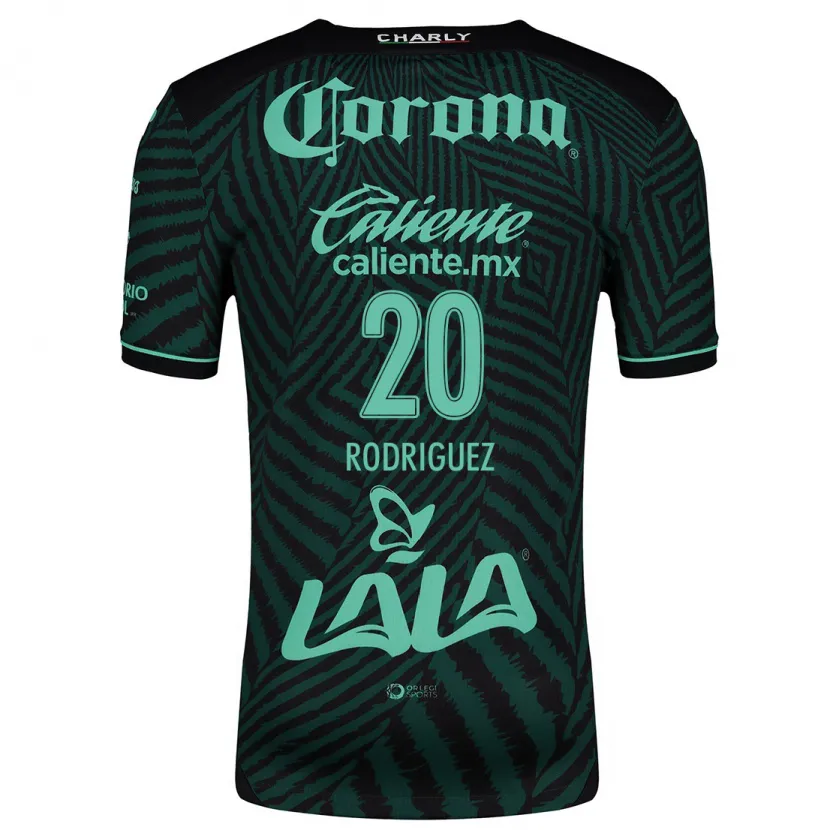 Danxen Women Hugo Rodríguez #20 Black Green Away Jersey 2024/25 T-Shirt