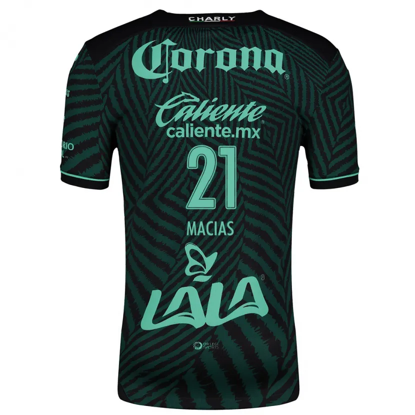 Danxen Women José Juan Macías #21 Black Green Away Jersey 2024/25 T-Shirt