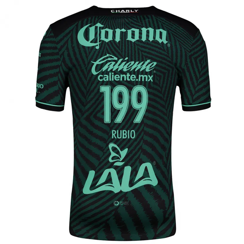 Danxen Women Ronaldo Rubio #199 Black Green Away Jersey 2024/25 T-Shirt