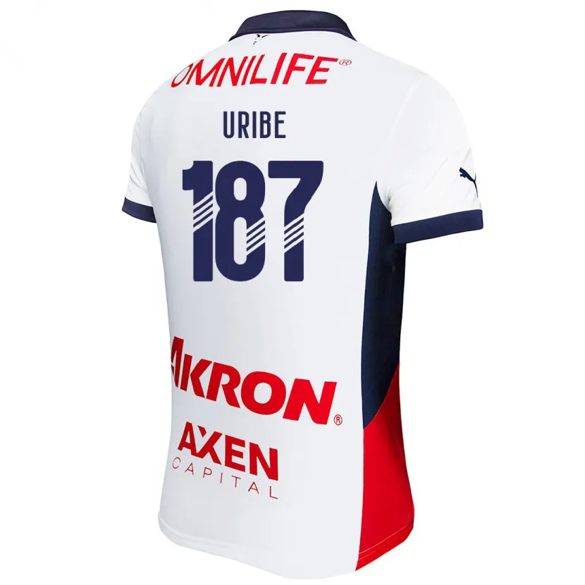 Danxen Women Juan Uribe #187 White Red Blue Away Jersey 2024/25 T-Shirt