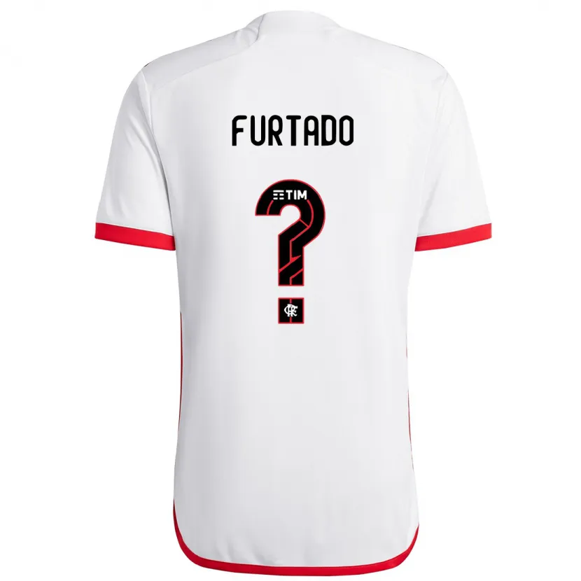 Danxen Women Lucas Furtado #0 White Red Away Jersey 2024/25 T-Shirt