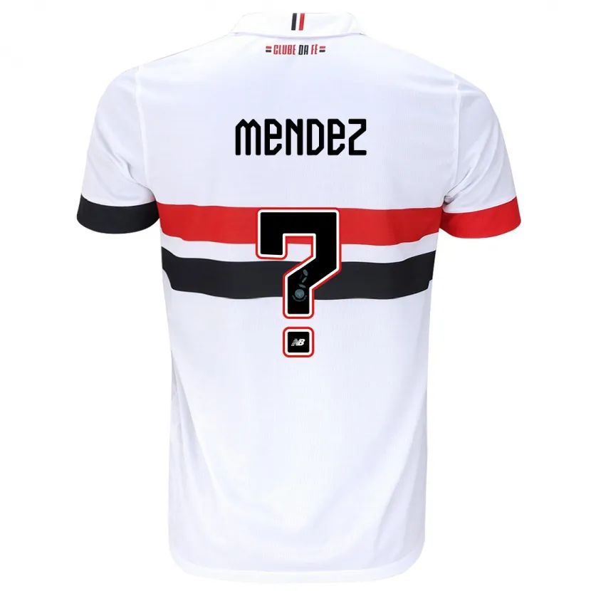 Danxen Kid Jhegson Méndez #0 White Red Black Home Jersey 2024/25 T-Shirt