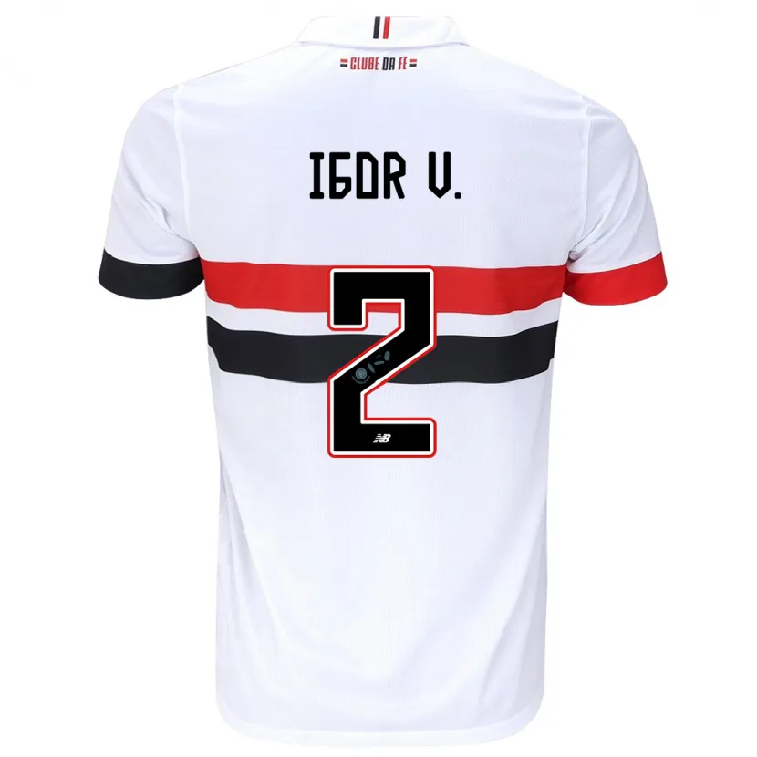 Danxen Kid Igor Vinícius #2 White Red Black Home Jersey 2024/25 T-Shirt