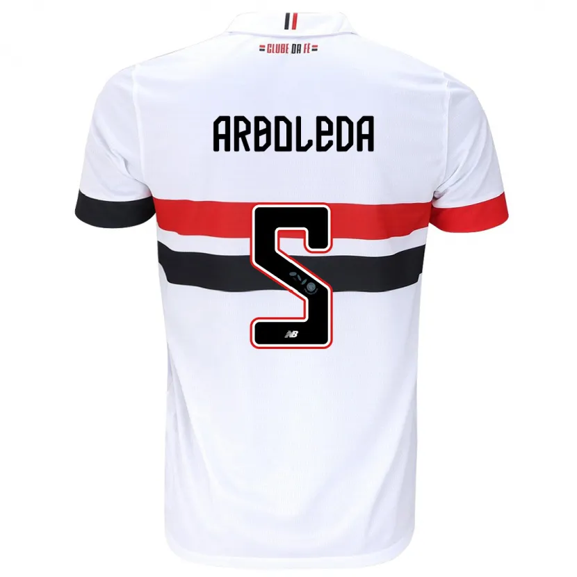 Danxen Kid Robert Arboleda #5 White Red Black Home Jersey 2024/25 T-Shirt