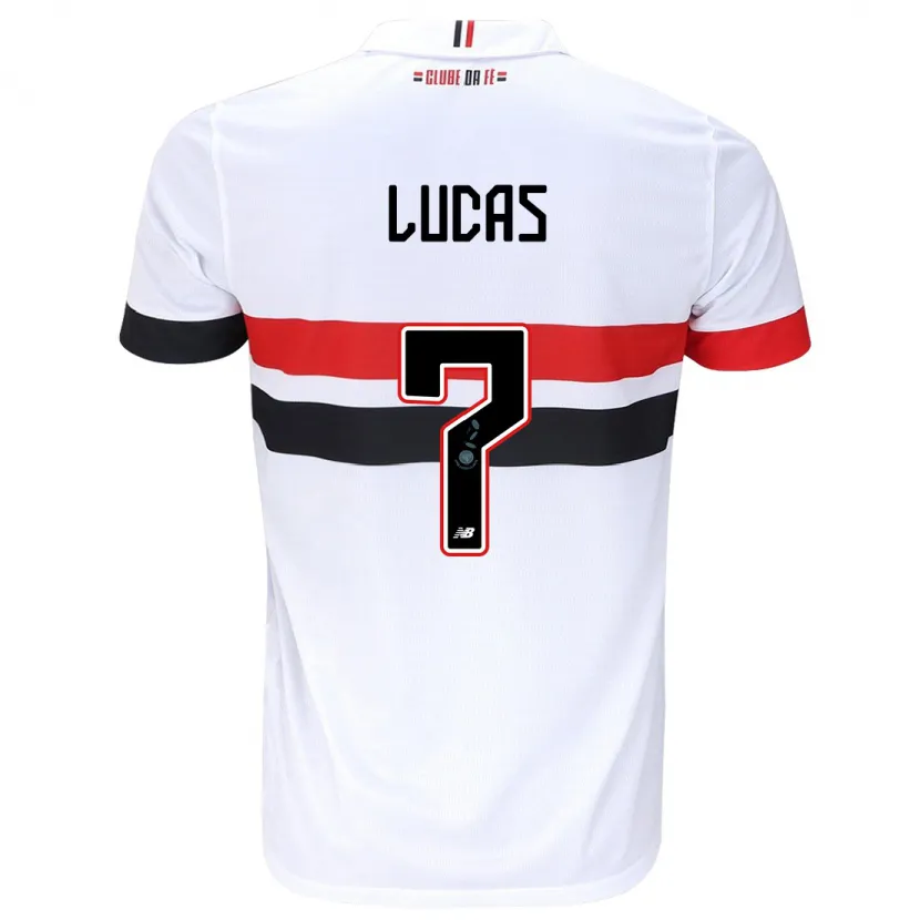 Danxen Kid Lucas Moura #7 White Red Black Home Jersey 2024/25 T-Shirt