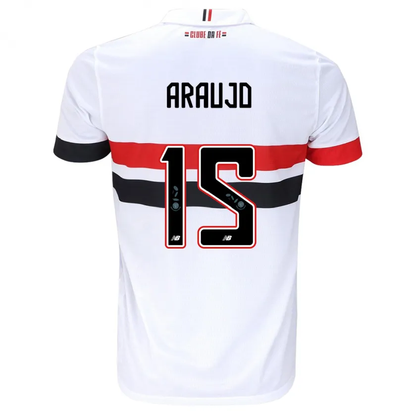 Danxen Kid Michel Araújo #15 White Red Black Home Jersey 2024/25 T-Shirt