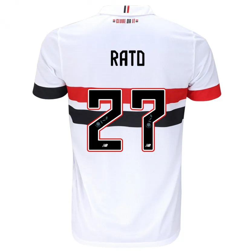 Danxen Kid Wellington Rato #27 White Red Black Home Jersey 2024/25 T-Shirt