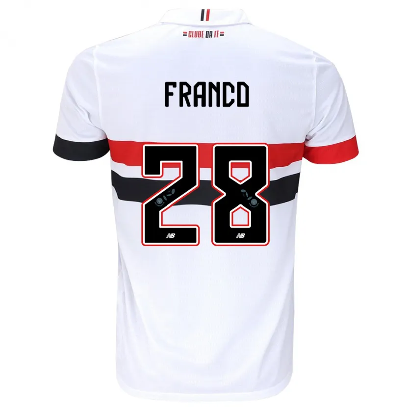 Danxen Kid Alan Franco #28 White Red Black Home Jersey 2024/25 T-Shirt