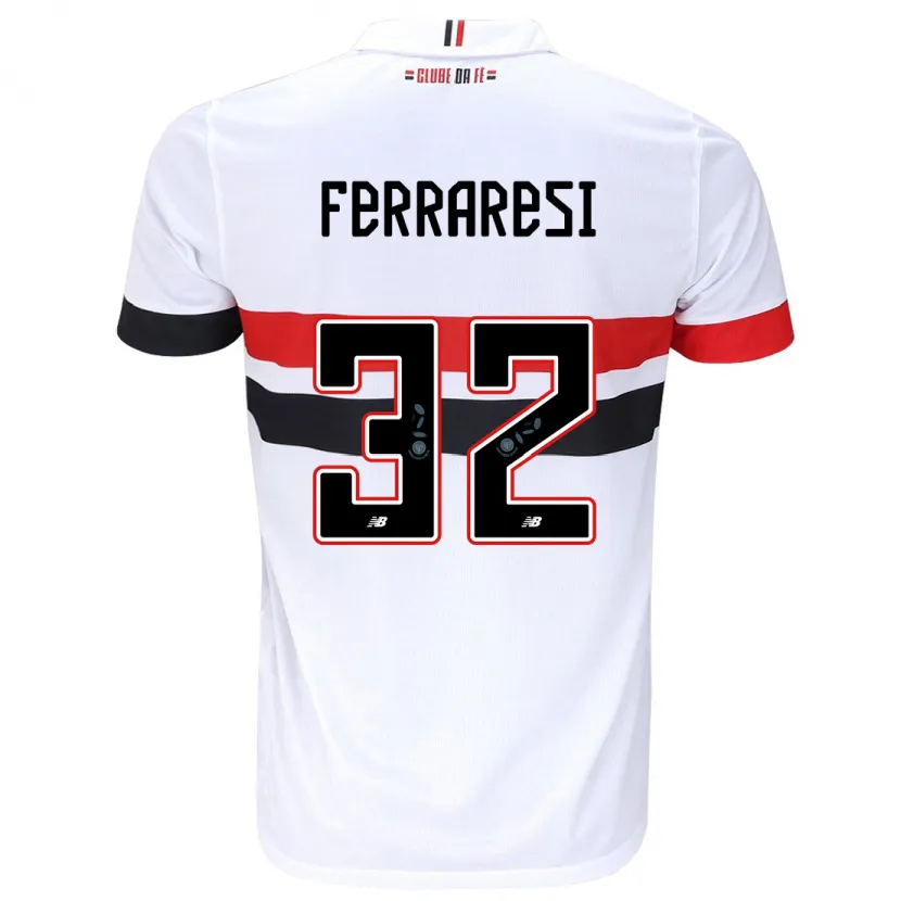 Danxen Kid Nahuel Ferraresi #32 White Red Black Home Jersey 2024/25 T-Shirt