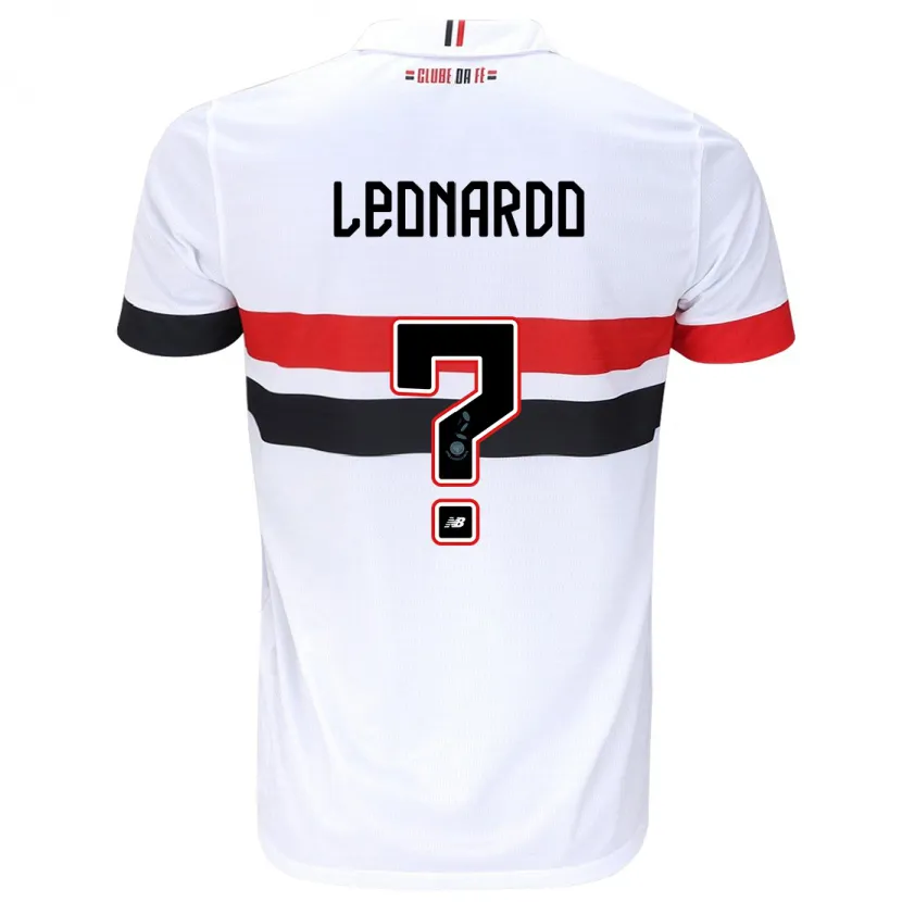 Danxen Kid Hugo Leonardo #0 White Red Black Home Jersey 2024/25 T-Shirt