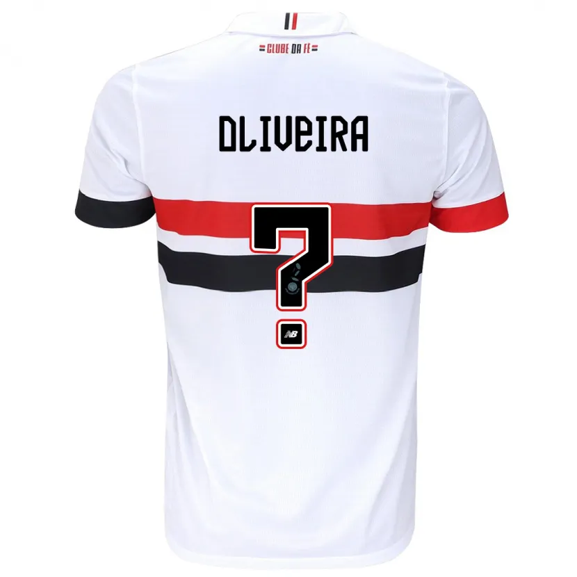 Danxen Kid Felipe Oliveira #0 White Red Black Home Jersey 2024/25 T-Shirt