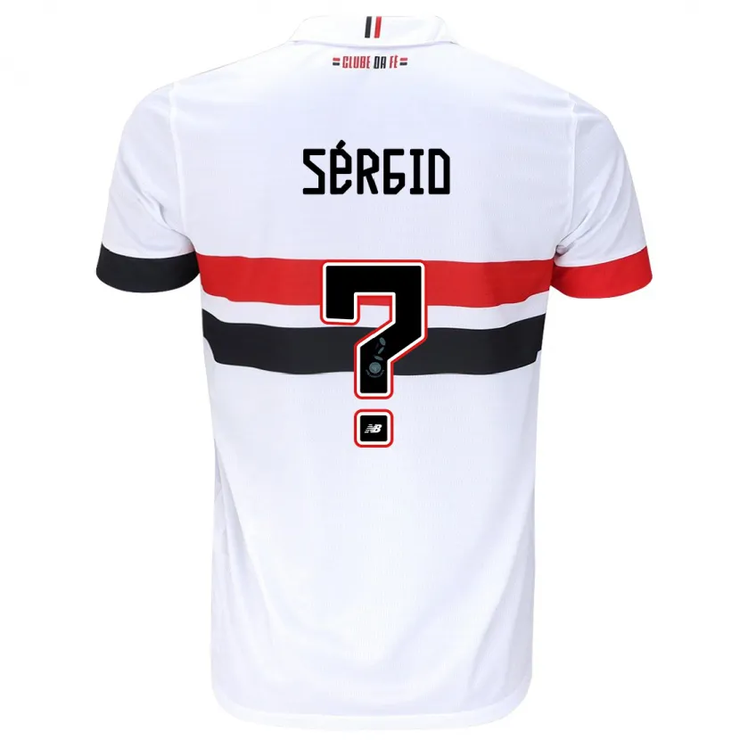 Danxen Kid Paulo Sérgio #0 White Red Black Home Jersey 2024/25 T-Shirt