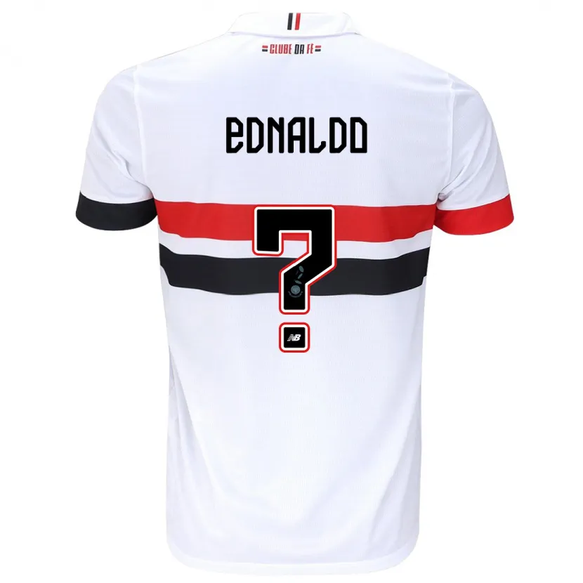 Danxen Kid José Ednaldo #0 White Red Black Home Jersey 2024/25 T-Shirt