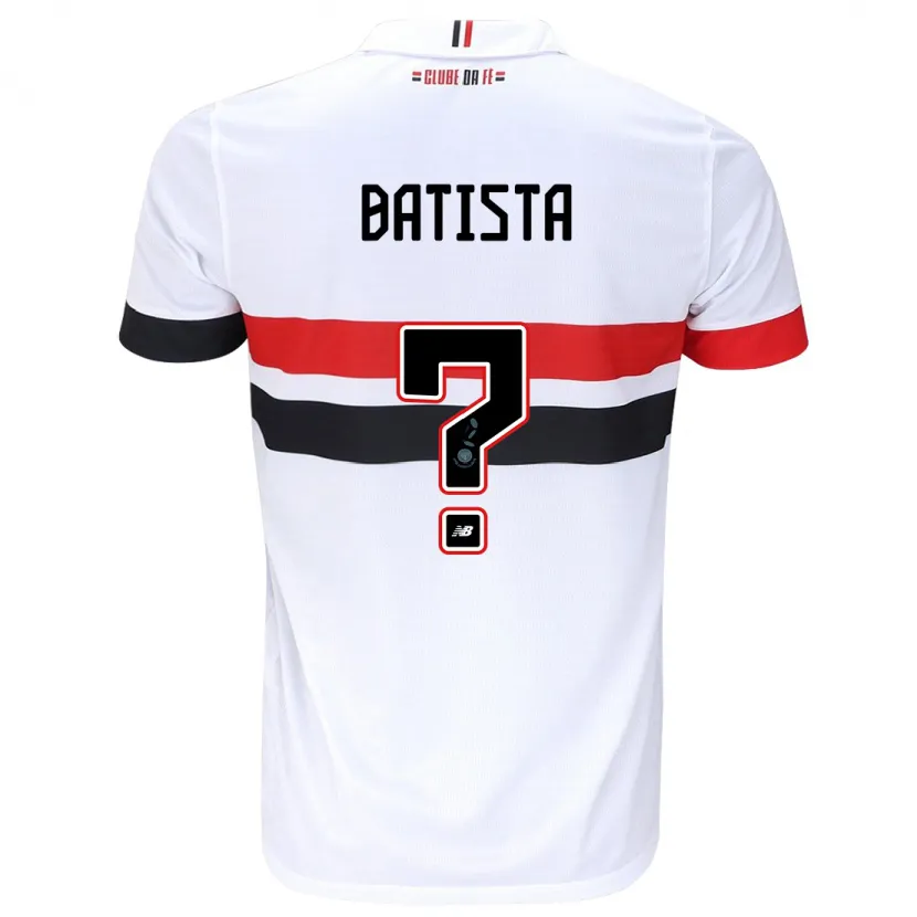 Danxen Kid Guilherme Batista #0 White Red Black Home Jersey 2024/25 T-Shirt