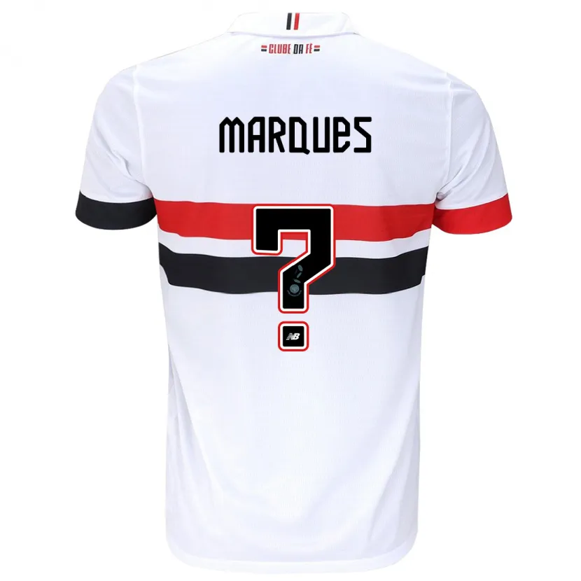 Danxen Kid Lucca Marques #0 White Red Black Home Jersey 2024/25 T-Shirt