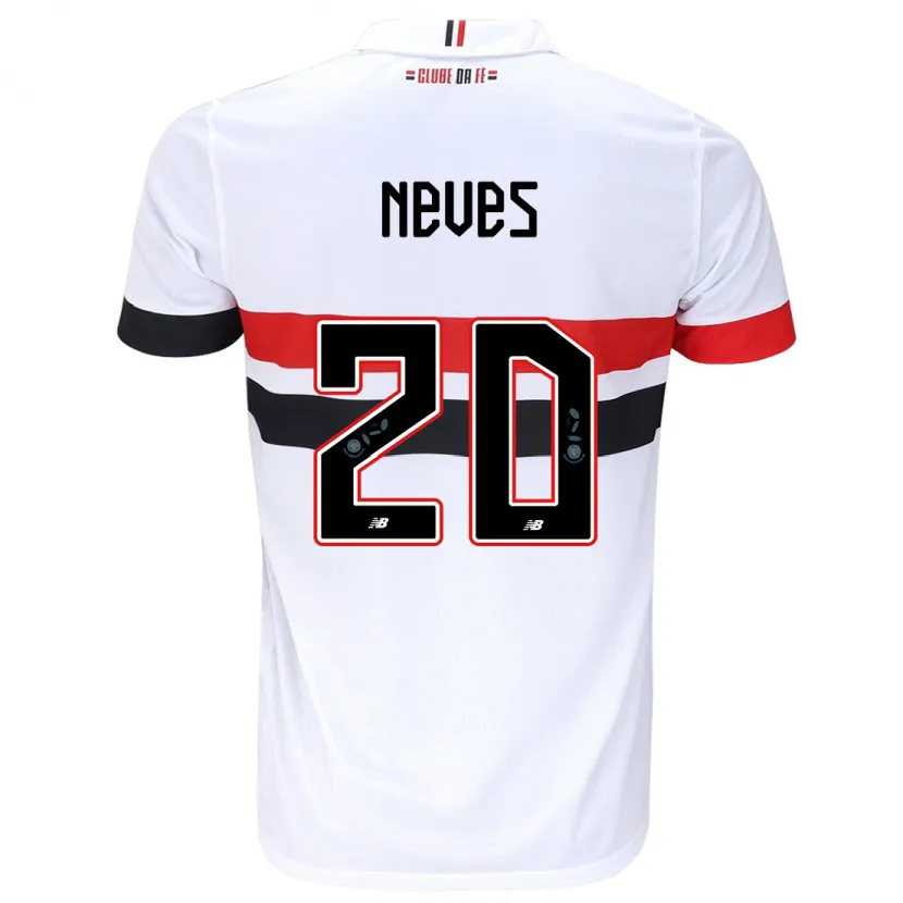 Danxen Kid Gabriel Neves #20 White Red Black Home Jersey 2024/25 T-Shirt