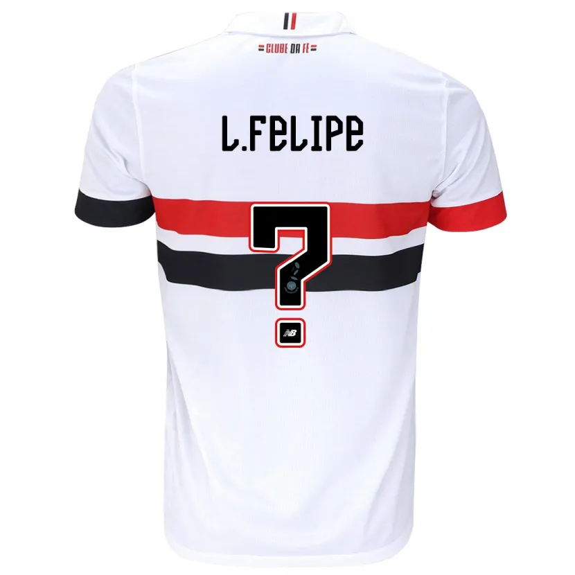 Danxen Kid Luis Felipe #0 White Red Black Home Jersey 2024/25 T-Shirt