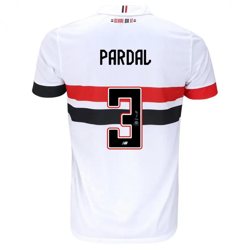 Danxen Kid Pardal #3 White Red Black Home Jersey 2024/25 T-Shirt