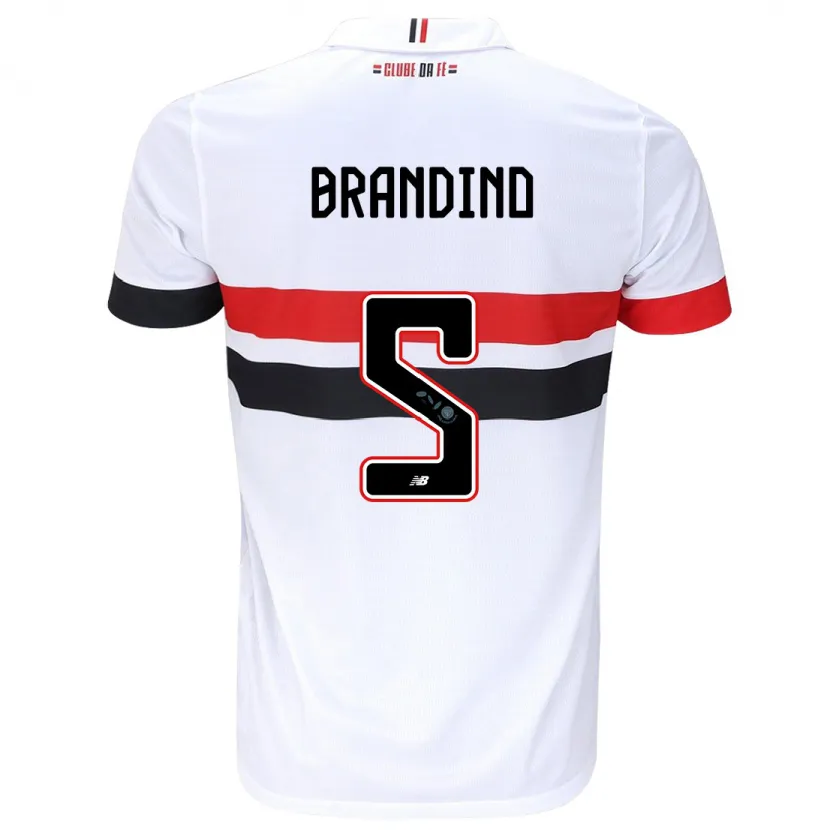 Danxen Kid Kika Brandino #5 White Red Black Home Jersey 2024/25 T-Shirt