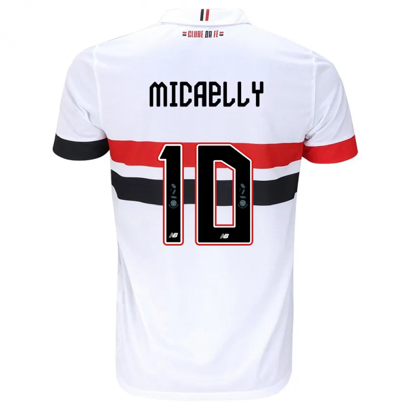 Danxen Kid Micaelly #10 White Red Black Home Jersey 2024/25 T-Shirt