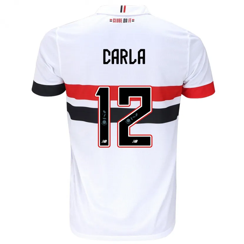 Danxen Kid Carla Maria Da Silva #12 White Red Black Home Jersey 2024/25 T-Shirt